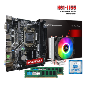 Combo Tarjeta Madre Procesador H61 1230 V2 8GB DDR3 Fan Cooler RGB