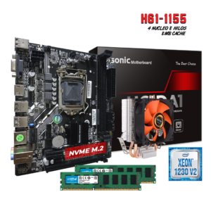 Combo Tarjeta Madre Procesador H61 1230 V2 8GB DDR3 Fan Cooler Torre